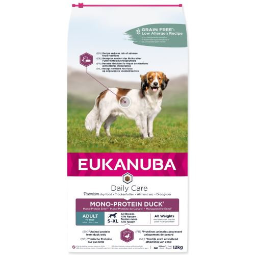 EUKANUBA Daily Care Adult Mono Protein Duck 12 кг