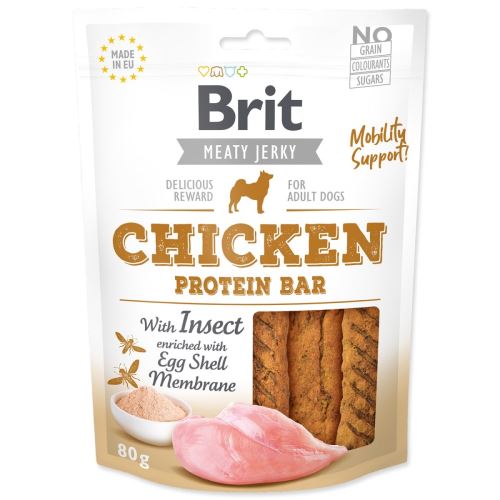 Снак BRIT Jerky Chicken with Insect Protein Bar 80 g
