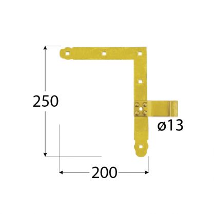 Единична панта за прозорци ZN 250 d13 DMX / пакет 1 бр.