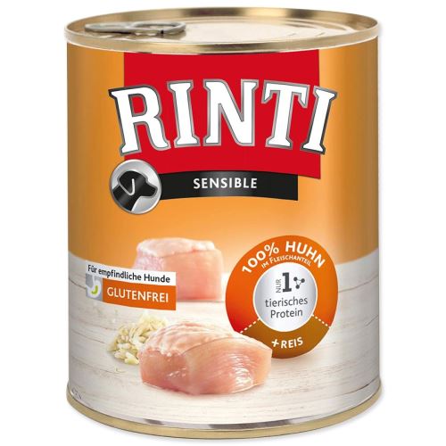 Консерви RINTI Sensible пиле + ориз 800 г