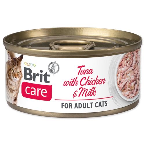 Консерви BRIT Care Cat Риба тон с пилешко и мляко 70 г