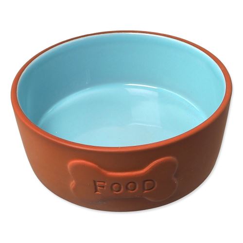 DOG FANTASY керамична тухлена купа със синя глазура FOOD 13 x 5 cm 350 ml