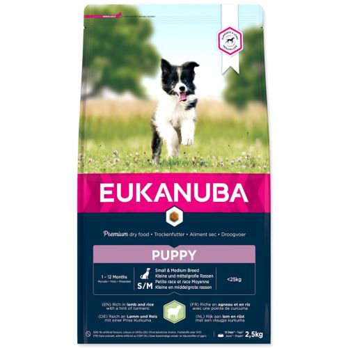 EUKANUBA Puppy Малки и средни породи агнешко 2,5 кг