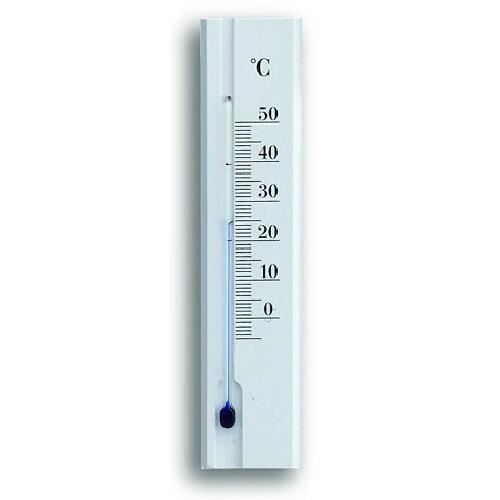 Стаен термометър дървен 15 см бял