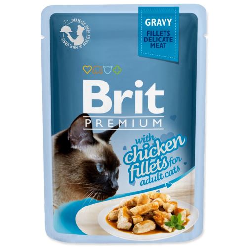 BRIT Premium Cat Деликатни филета в сос с пилешко месо 85 g