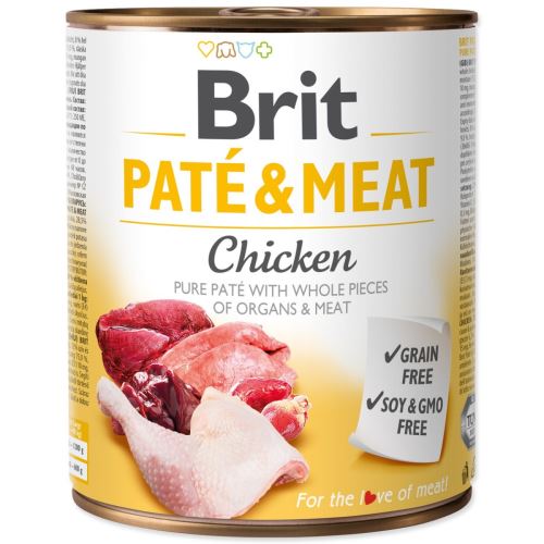 BRIT Пате и пилешко месо 800 г