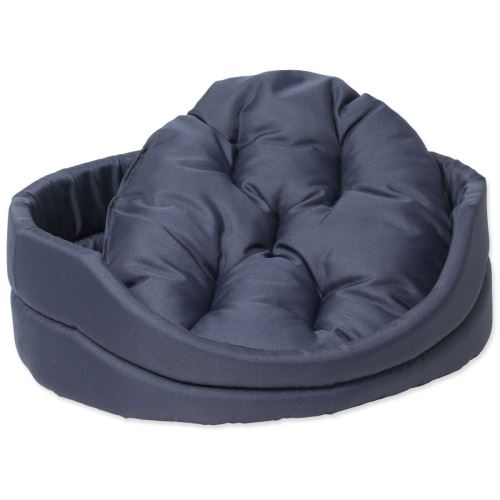 Легло за кучета DOG FANTASY овал с възглавница тъмно синьо 100 см 1 бр.