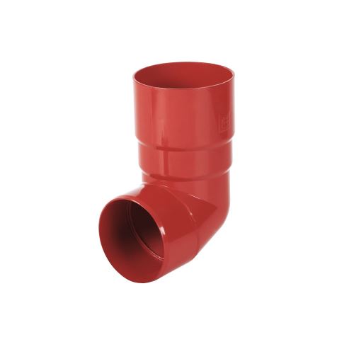 BRYZA Коляно за отводняване 89° пластмаса Ø 110 mm, червено RAL 3011