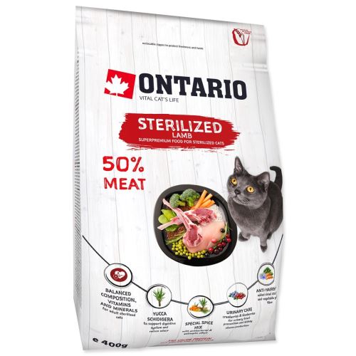 Стерилизирано агнешко месо за котки 0,4 кг