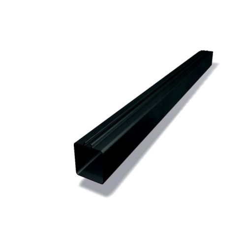 PREFA Алуминиев квадратен лост 100 x 100 mm, дължина 3M, черен P10 RAL 9005