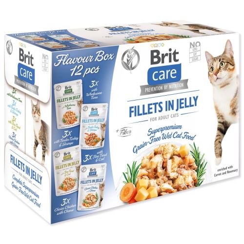 BRIT Care Cat Multipack Филета с вкус на желе 4 x 3 бр. 1020 g