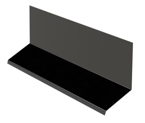 Горна лайстна за комбинация с капак RS 200, боядисан цинк, черен (RAL 9005)