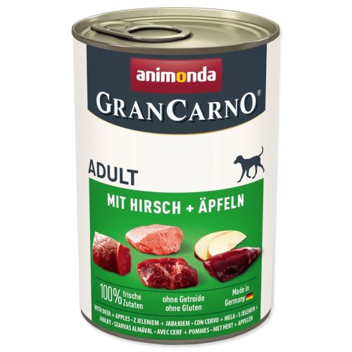 Консервирана храна Animonda Gran Carno Adult с елен и ябълки 400g