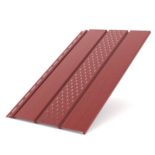 Плоча за покривния таван BRYZA, перфорирана пластмаса, дължина 3М, широчина 305 мм, червен цвят RAL 3011
