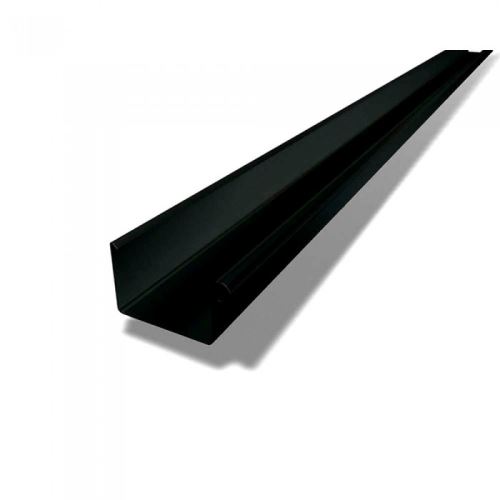 Алуминиев квадратен улук PREFA, широчина 120 mm, дължина 3M, черен P10 RAL 9005