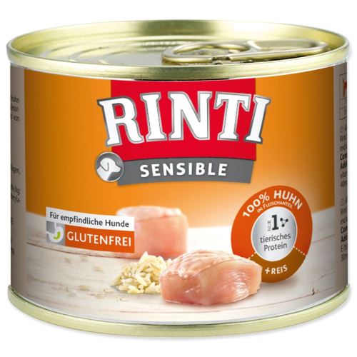 Консерви RINTI Sensible пилешко + ориз 185 г