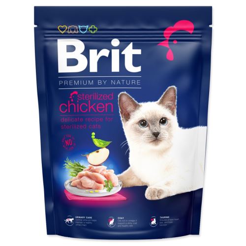 BRIT Premium by Nature Cat Стерилизирано пилешко 300 g