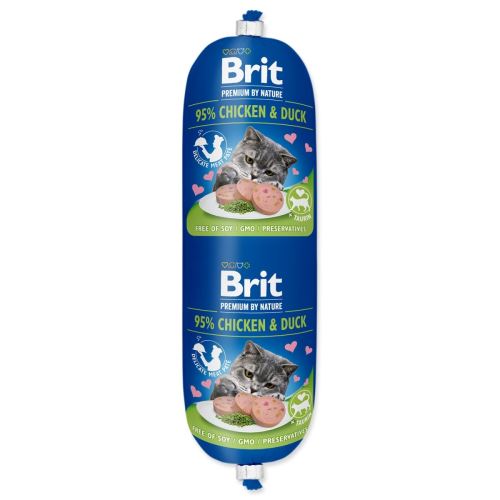BRIT Premium by Nature Колбас CAT Chicken & Duck 180 g