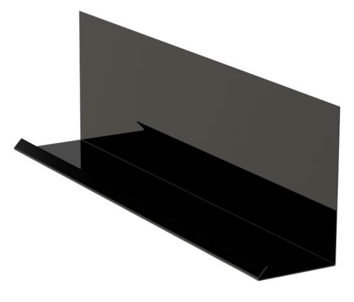 Стенна лайстна за комбинация с покриваща шина RŠ 250, боядисан цинк, черен RAL9005