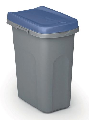 Кош за разделно събиране на отпадъци HOME ECO SYSTEM, пластмасов, 15л, сиво-син