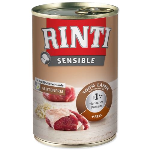 Консерви RINTI Sensible агнешко + ориз 400 г