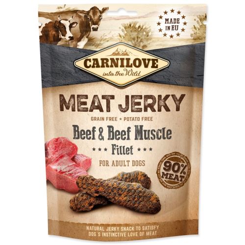 CARNILOVE Jerky Snack Говеждо месо и говежди мускулни филета 100 g