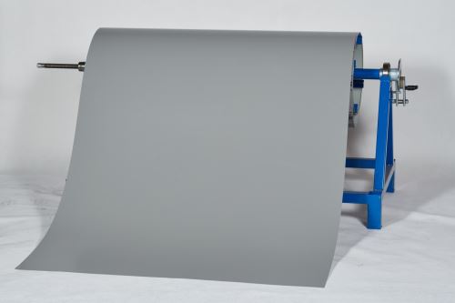 PREFA clr лист на руло 0,7 x 1000mm + фолио, светло сиво/светло сиво (RAL7005)