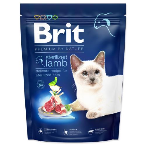 BRIT Premium by Nature Cat Стерилизирано агнешко месо 300 г