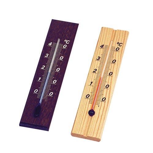 Стаен термометър D20 дървен 20cm светъл