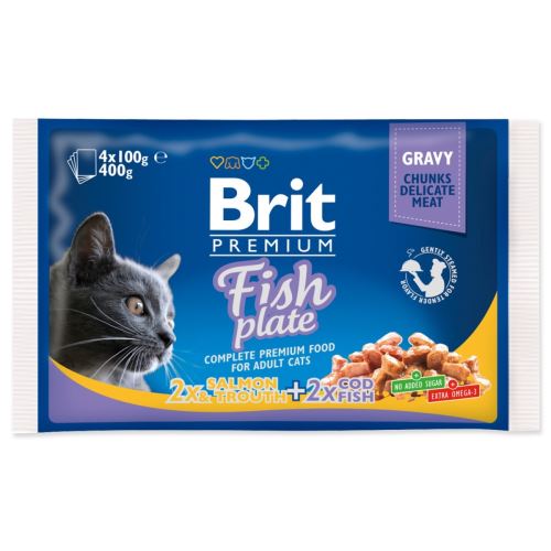 BRIT Premium Cat Fish Plate 400 g