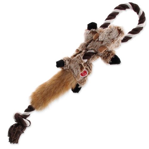 Играчка DOG FANTASY Skinneeez с въже лисица 35 см 1 бр.