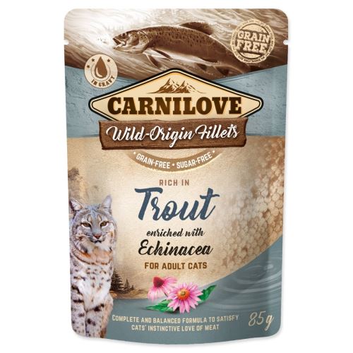 Капсула CARNILOVE Cat Rich in Trout, обогатена с ехинацея 85 g