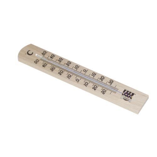 Стаен термометър дървен 18cm бук