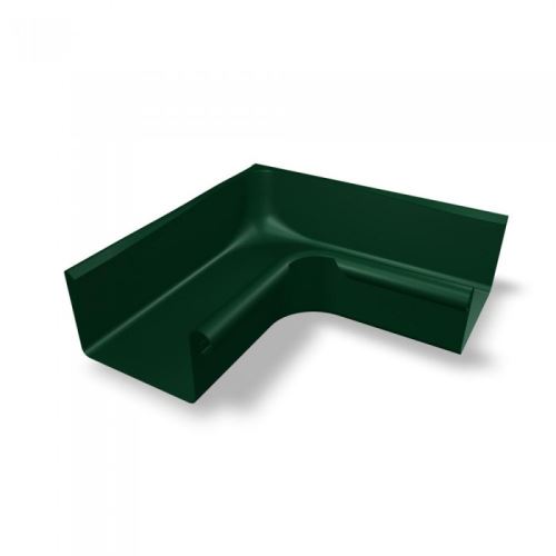 Вътрешен квадратен ъгъл на улука 90° PREFA, алуминий, широчина 120 mm, зелен мъх RAL 6005