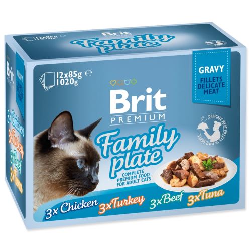 BRIT Premium Cat Деликатни филета в сос Семейна чиния 1020 g