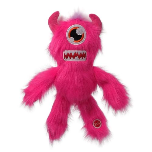 Играчка DOG FANTASY Monsters космато еднооко плашило, свирещо розово 35 см