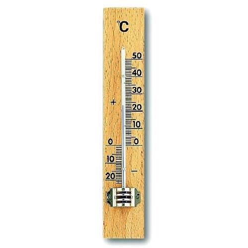 Стаен термометър дървен 15cm бук