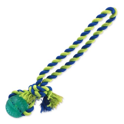 Играчка DOG FANTASY DENTAL MINT топка за хвърляне с въже зелена 5 x 30 cm 1 брой