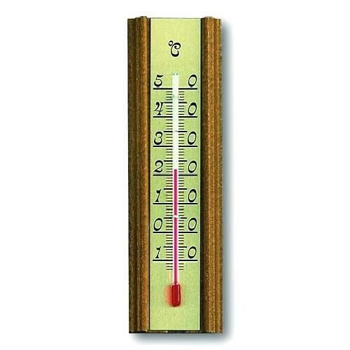 Стаен термометър дървен, метален 14cm