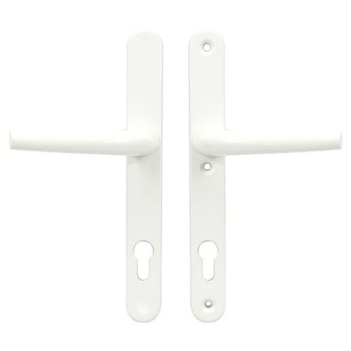 Бял обков за пластмасови врати RICHTER дръжка + дръжка, 92 мм, алуминий
