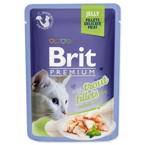 BRIT Premium Деликатни филета за котки в желе с пъстърва 85 г