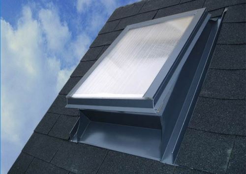 Алуминиев покривен мансарден покрив с макролон, 600 x 600, антрацит