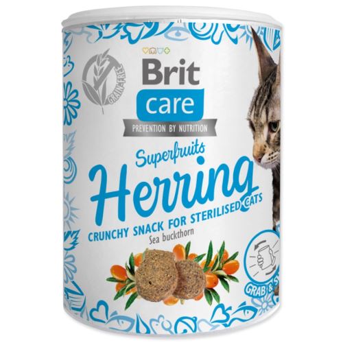 BRIT Care Cat Snack Superfruits Херинга с облепиха 100 г