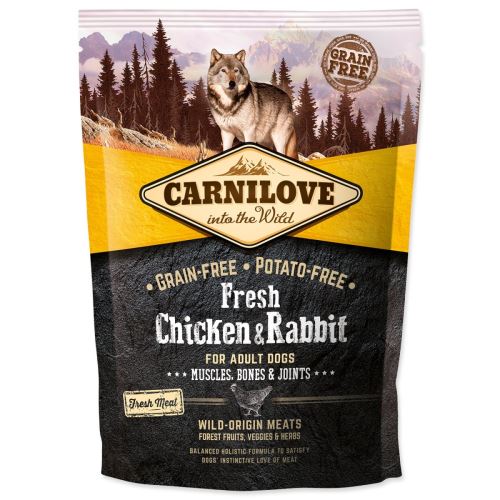 CARNILOVE Fresh Chicken & Rabbit Muscles, Bones & Joints за възрастни кучета 1,5 кг