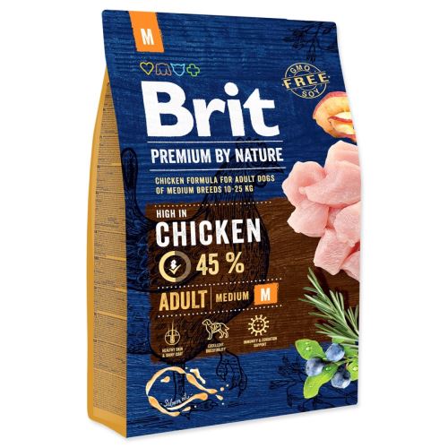 BRIT Premium by Nature Adult M 3 кг