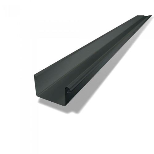 Алуминиев квадратен улук PREFA, ширина 150 мм, дължина 6 м, тъмно сив P10 RAL 7043