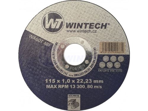 Режещ диск WT WINTECH® Extra 115x1,0x22,2 за метал / опаковка 1 бр.