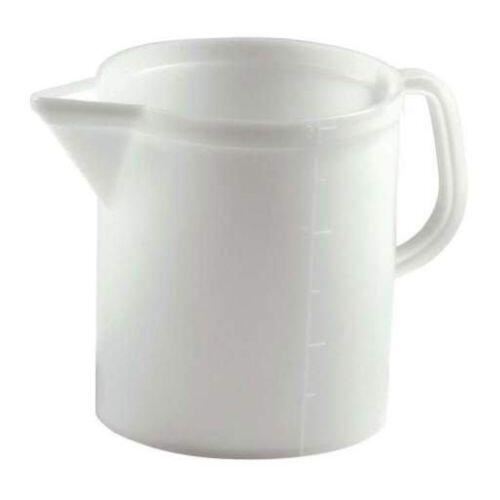 Мерителна чаша 1 л с мерителна лъжица, бяла, пластмасова