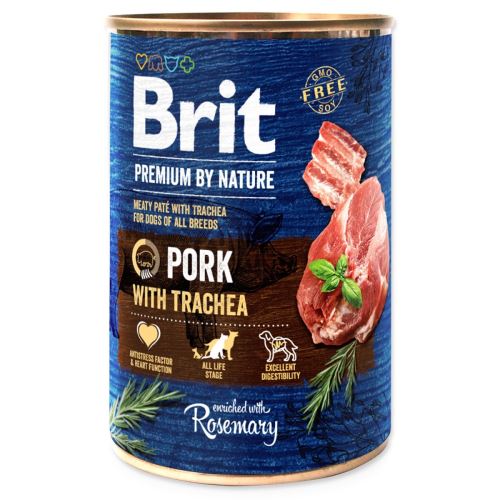 BRIT Premium by Nature Свинско месо с трахея 400 g
