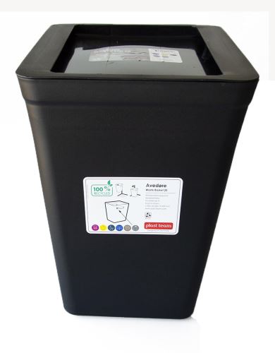 Пластмасова кофа за боклук черна REC 20л
